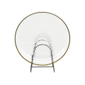 Hammer Glass Charger  Plate With Gold Rim